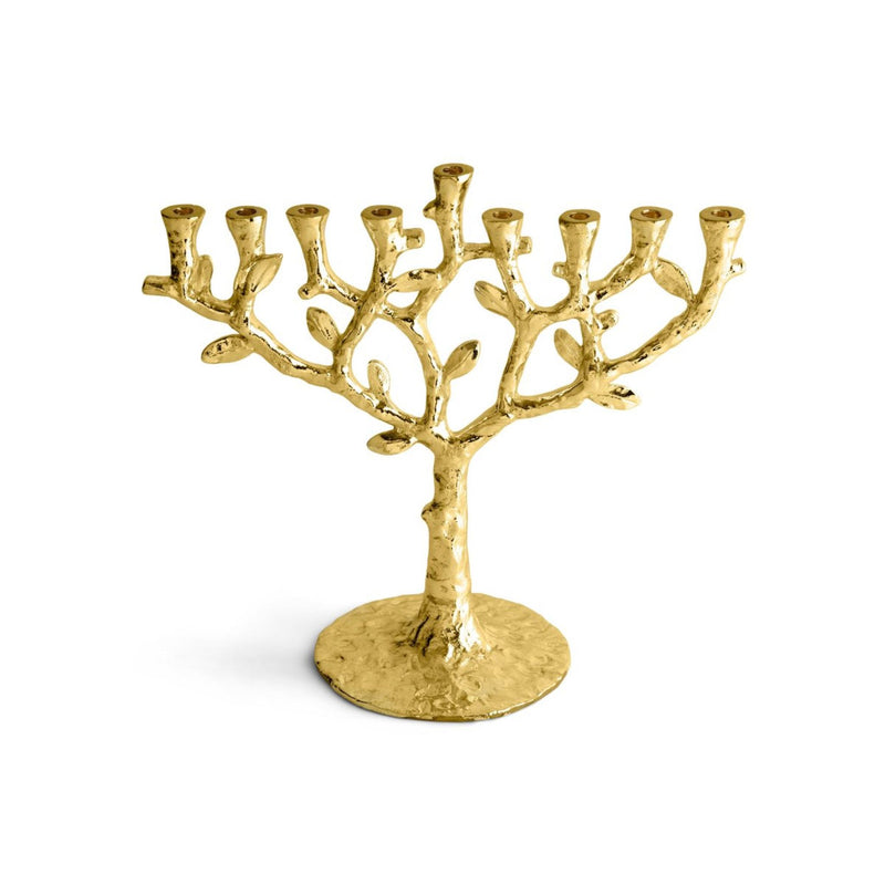 Tree of Life Chanukiah in Gold by Michael Aram