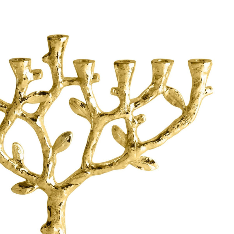 Tree of Life Chanukiah in Gold by Michael Aram
