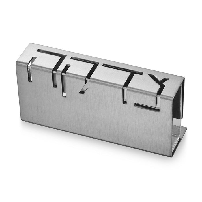 Tzedakah Box in Silver Anodized Aluminium by Adi Sidler