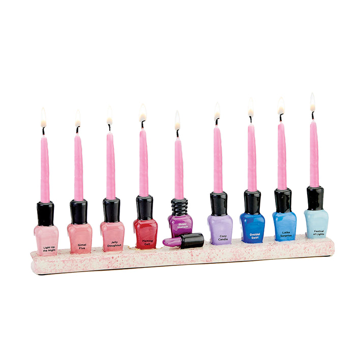 Hand-Painted Ceramic Nail Polish Chanukah