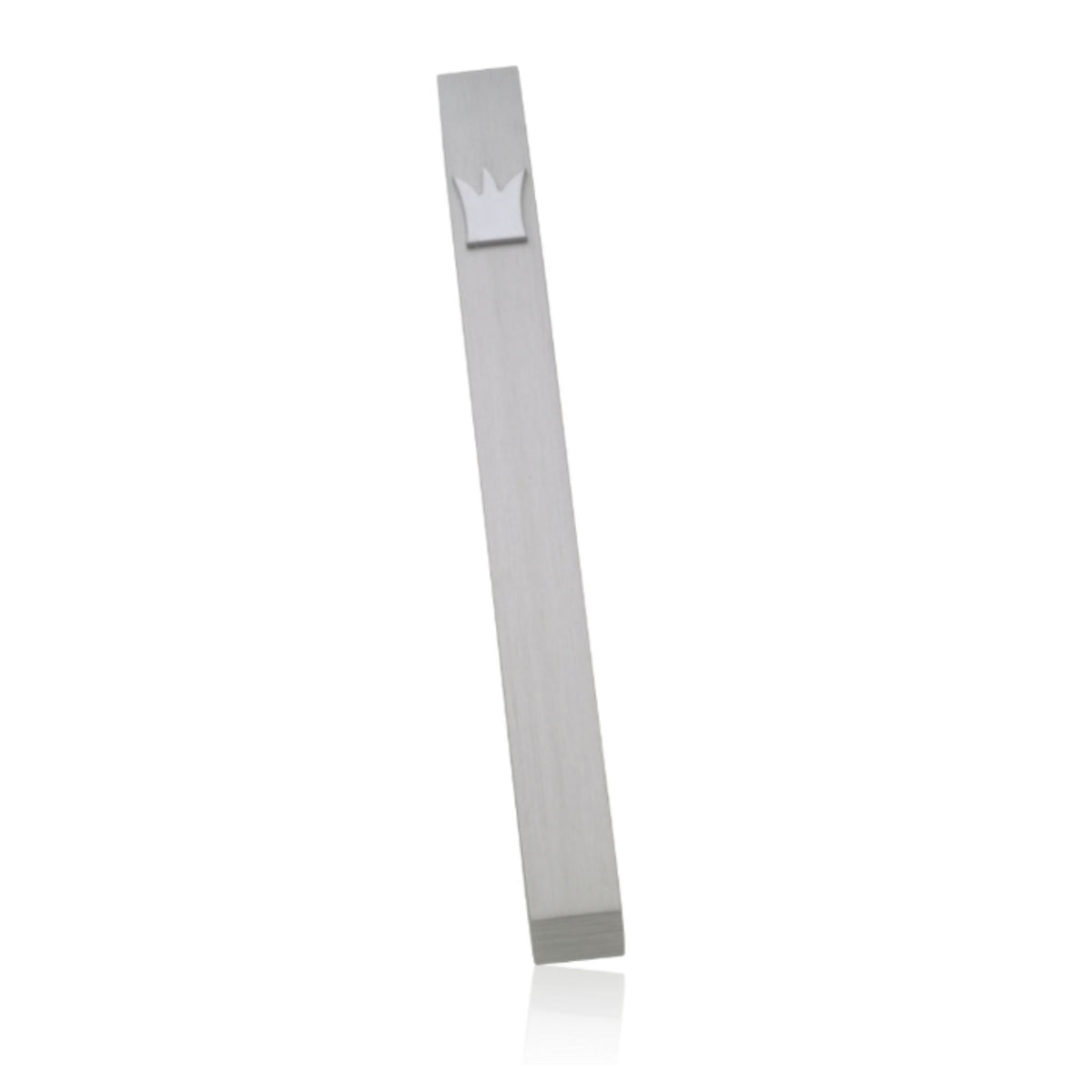 Crown Mezuzah in Silver Brushed Aluminium by Adi Sidler