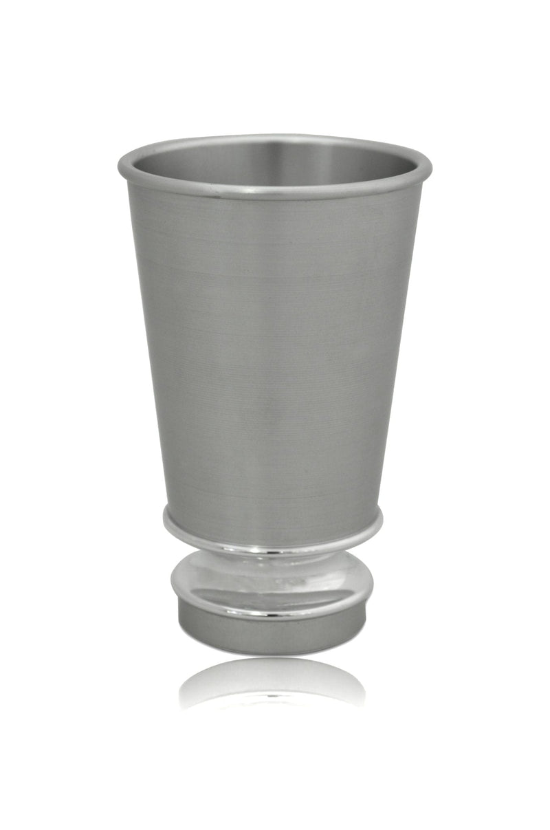 Modern Kiddush Cup and Plate in Grey by Nadav Art