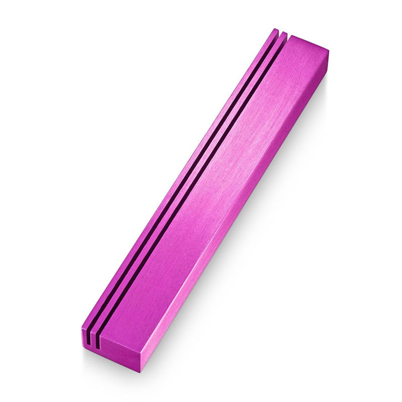 Vertical Track Mezuzah in Fuschia by Adi Sidler