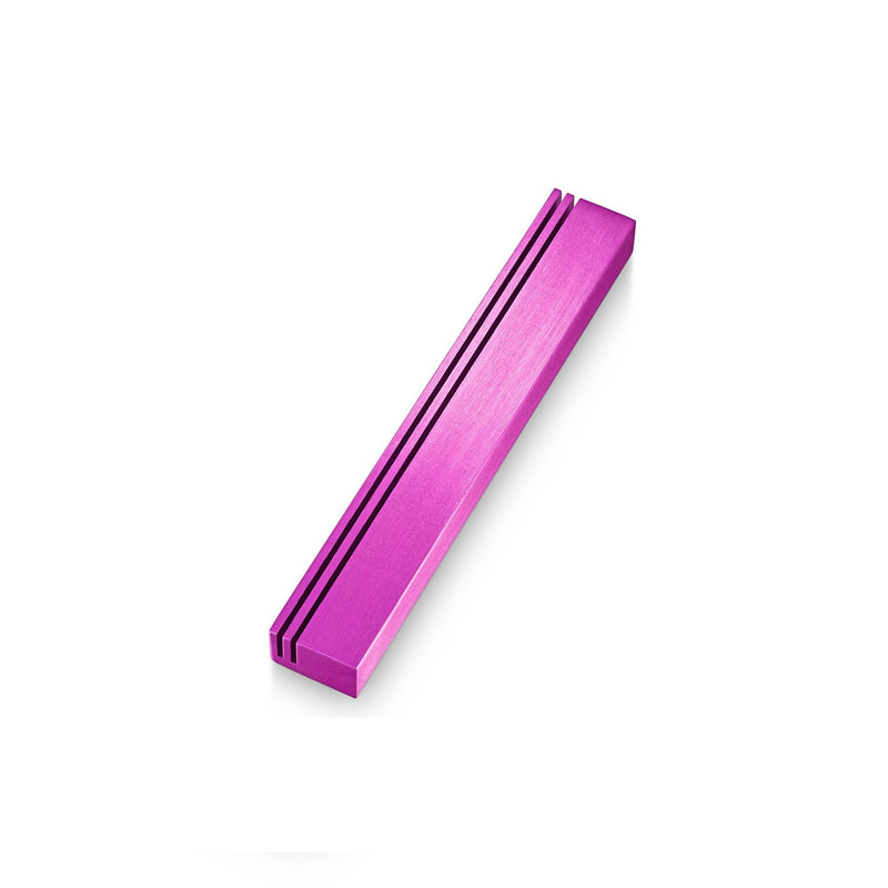 Vertical Track Mezuzah in Fuschia by Adi Sidler