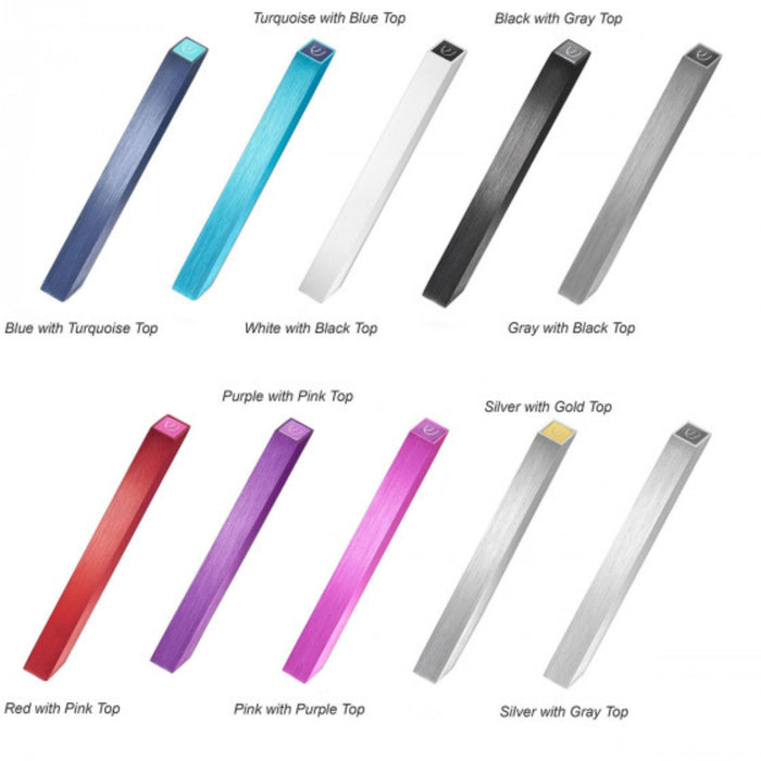 Square Shin Mezuzah in Purple / Pink by Adi Sidler
