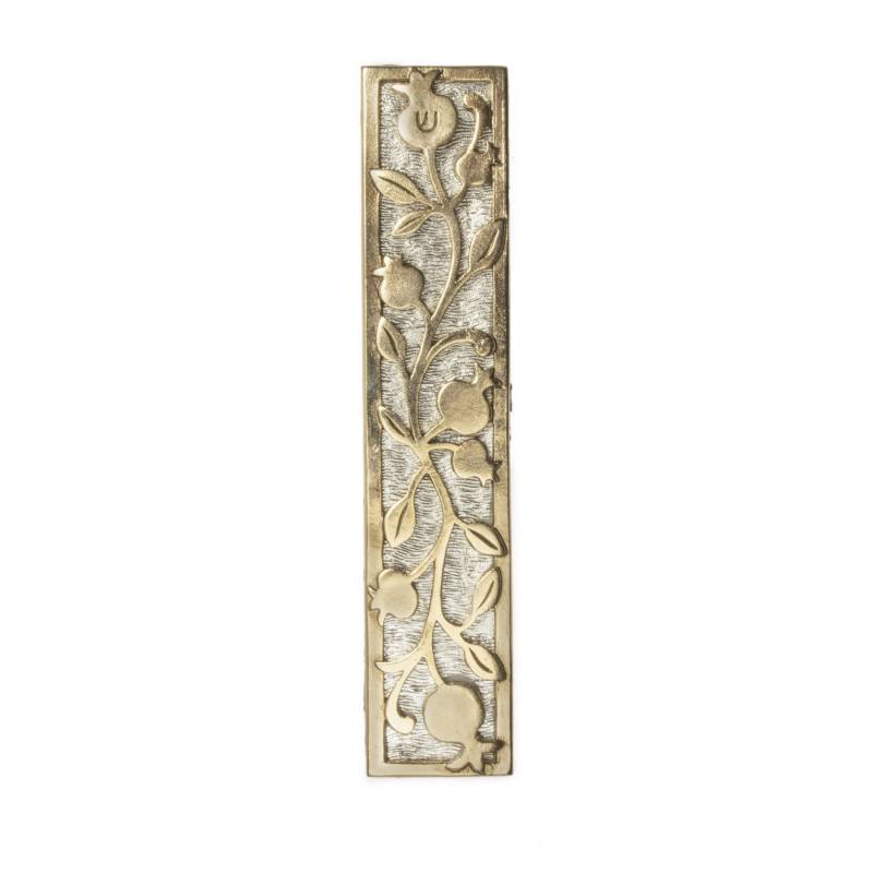 Two-Tone Pomegranate Mezuzah by Quest Collection