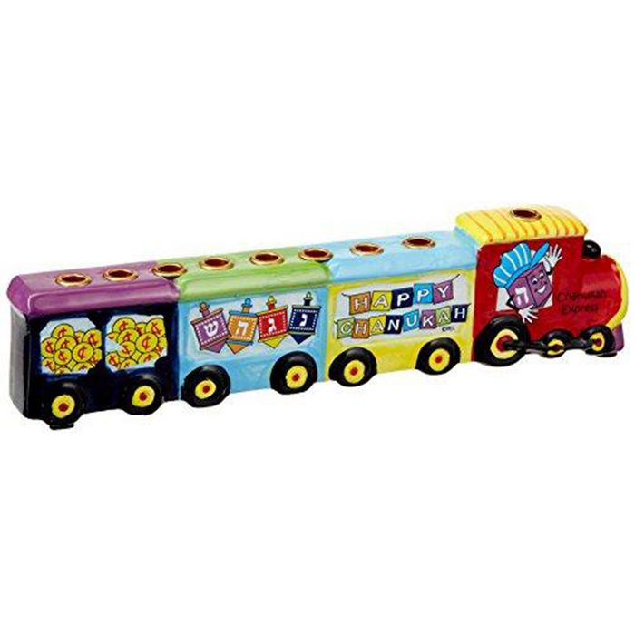 Chanukah - Chanukiah Express Hand Painted Ceramic