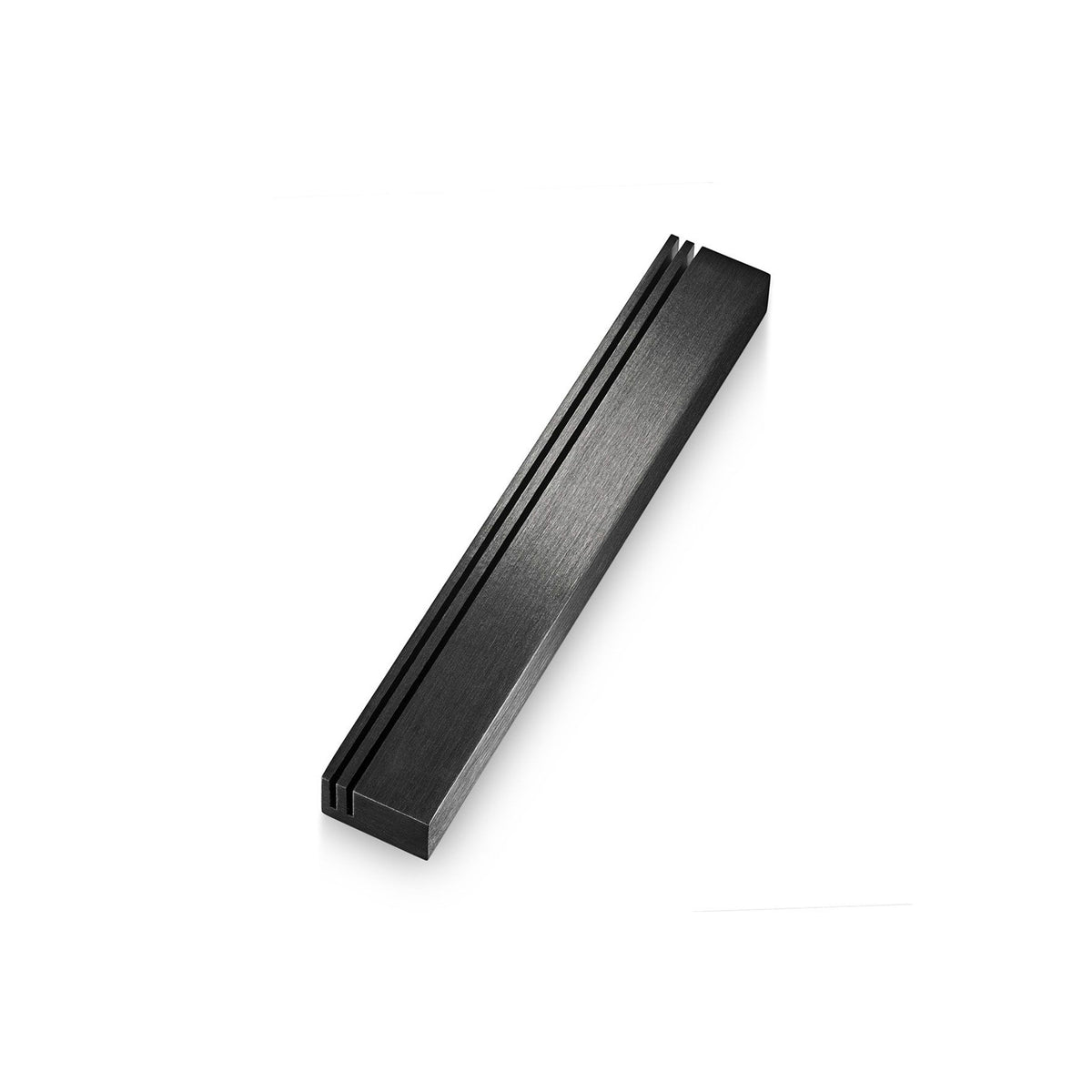 Vertical Track Mezuzah in Black by Adi Sidler